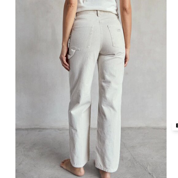 Outerknown Smith Organic Cotton Cord Utility Pants Straight Leg Off White Sz 27 - Picture 2 of 15